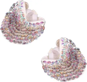 1Pair Half Ballet Shoes for Women Professional Toe Shoes with Elastic Band Design for Yoga and Modern Dance S Multi