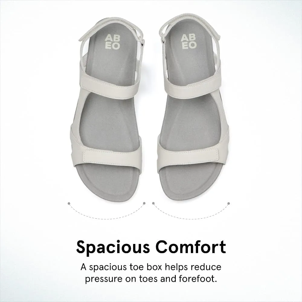 ABEO Oasis Metatarsal Sport Sandal | Walking Sandals Women | Water Resistant Leather Sandals | Three Points of Adjustability | Built-in Orthotic Insole