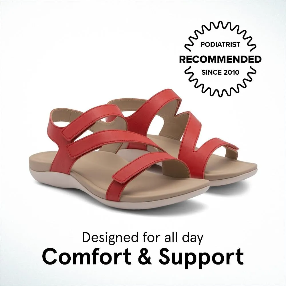 ABEO Women's Oasis Sandals | Orthopedic Arch Support | Plantar Fasciitis Relief | Comfortable Wedge Sandals - Blue