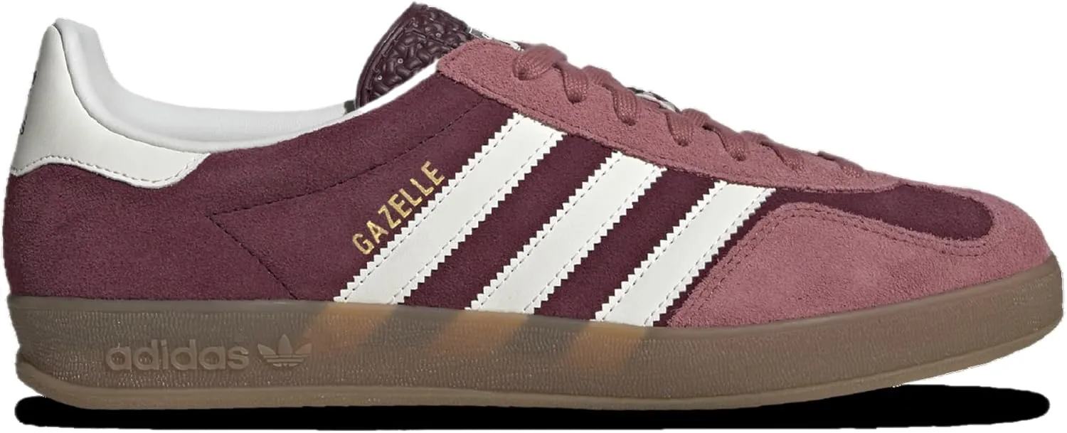 adidas Originals Gazelle Indoor Mens Sneaker (Maroon Crimson White, 11)