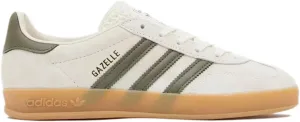 Adidas Originals Gazelle Indoor Womens Sneaker (Cream Olive Strata, 9)