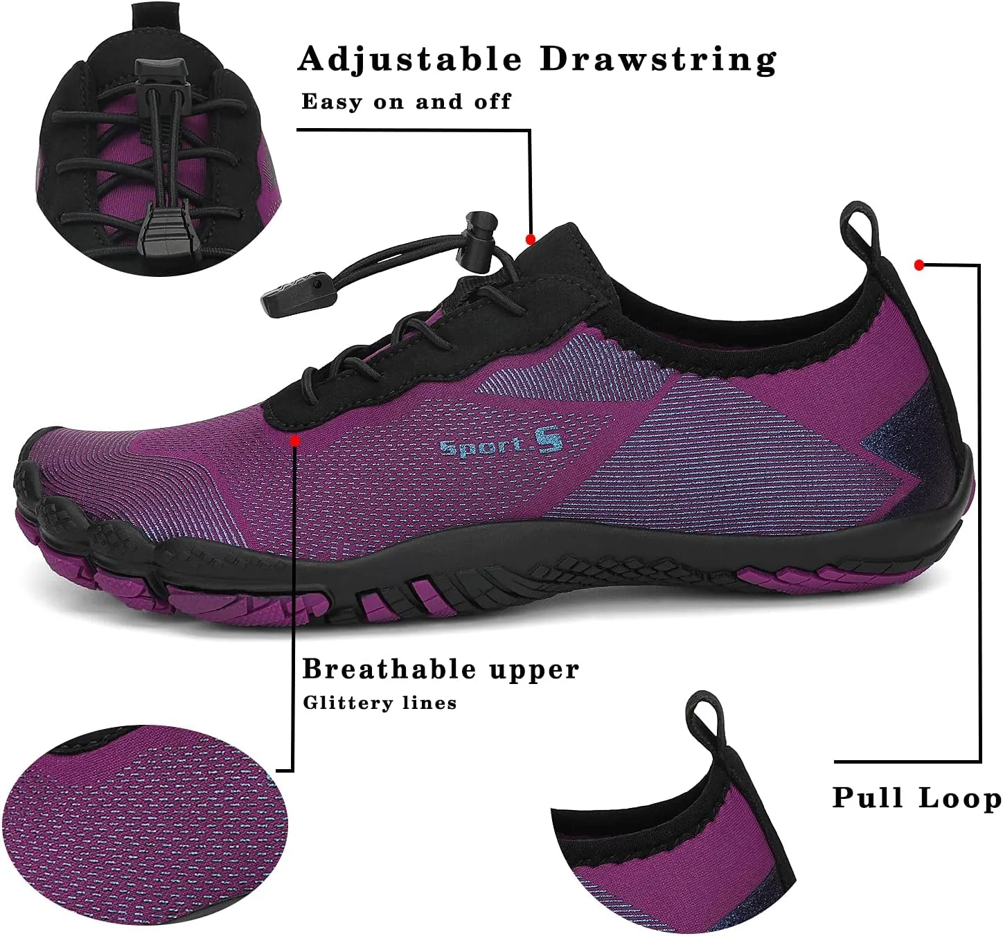 AFT AFFINEST Mens Womens Water Shoes Aqua Shoe Quick Dry Barefoot Beach Shoes for Swim Pool Yoga Outdoor Sports Surfing Driving