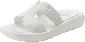 Alegria Women Portia Leather Square Toe Sandal Slide
