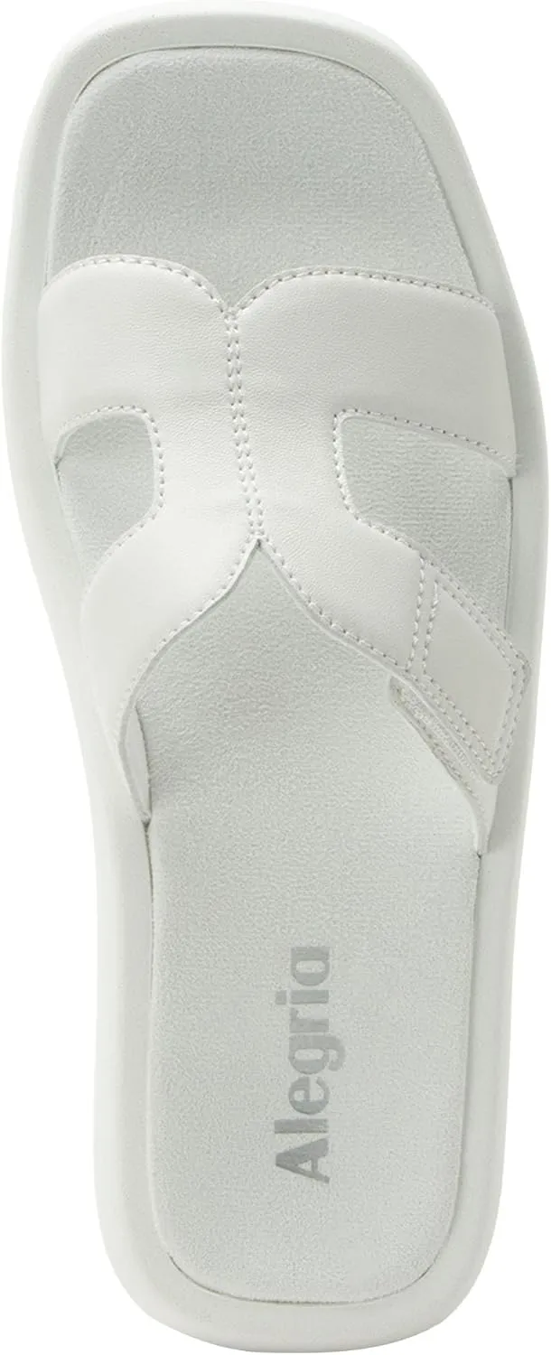 Alegria Women Portia Leather Square Toe Sandal Slide