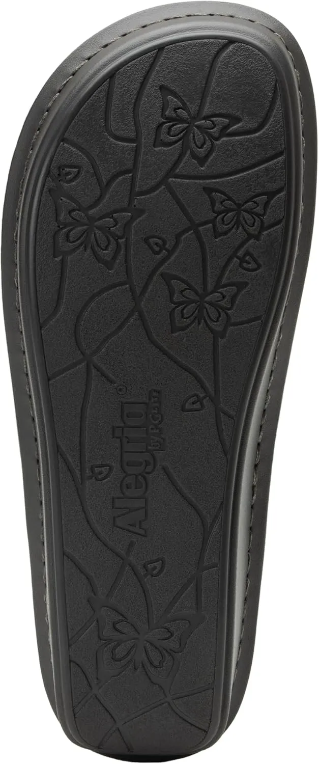 Alegria Women Vella - Timeless Comfort, Arch Support and Travel Style - Casual Flip Flop Slide for Everyday Elegance - Lightweight Leather Thong Sandal
