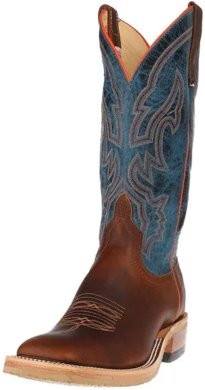 Anderson Bean Men's Crazy Horse Leather Briar Vamp w/ 13" Danube Mad Dog Top Cowboy Boot Tan 10 EE