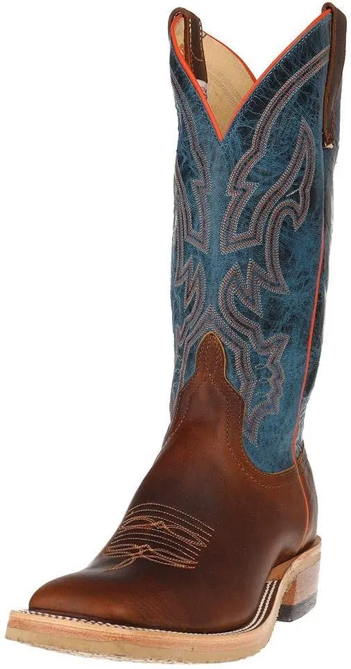 Anderson Bean Men's Crazy Horse Leather Briar Vamp w/ 13" Danube Mad Dog Top Cowboy Boot Tan 10 EE