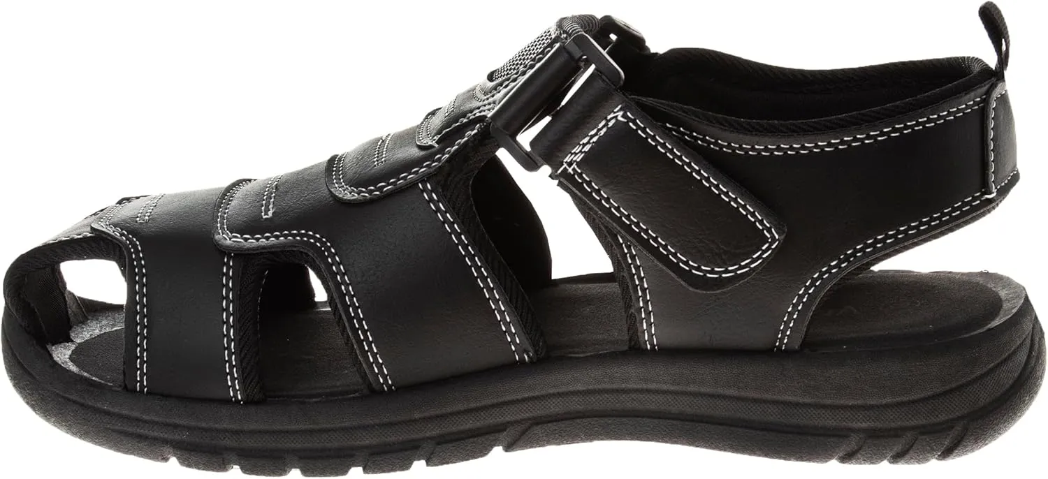 Avalanche Men's Closed Toe Strap Adjustable Summer Beach Waterproof Fisherman Sandal Watershoe