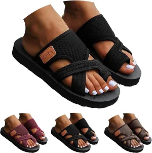 Avylays Orthopedic Sandals for Women, Womens Hollow Mesh Slide Sandals with Arch Support Comfortable Beach Sandals