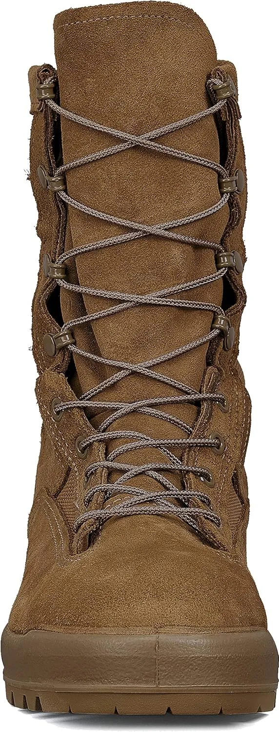 Belleville C790 8” Waterproof Flight and Combat Boots for Men - AR 670-1/AFI 36-2903 Army/Air Force Flight Approved Coyote Brown with Vibram Sierra Outsole; Berry Compliant