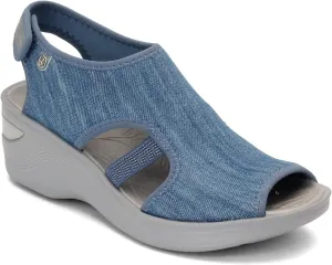 BZees Womens Dream Ankle Straps Sandal, Denim, 7 US