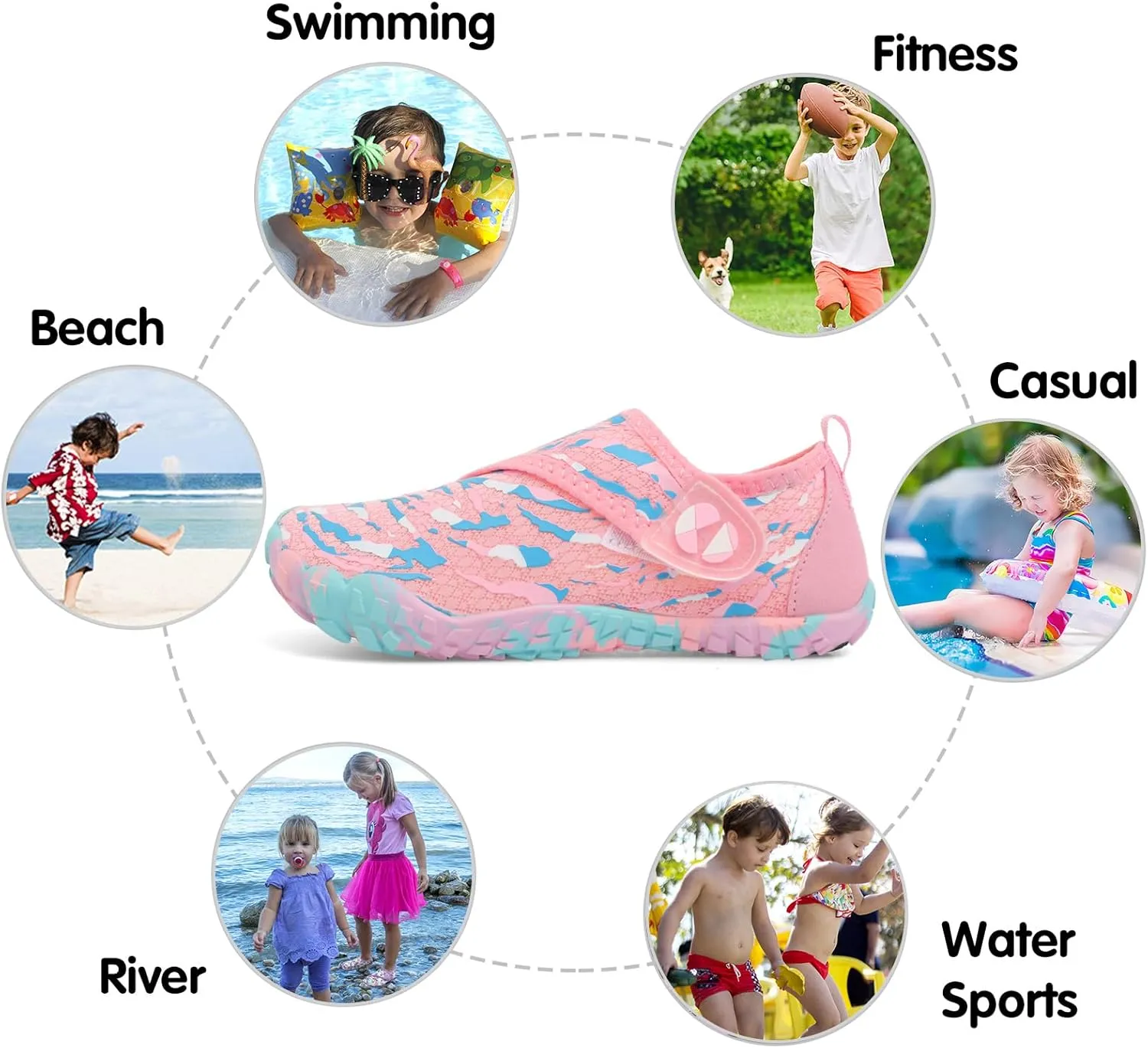 Centipede Demon Kids Water Shoes Girls Boys Quick Dry Aqua Shoes Barefoot Water Sneakers for Beach Swim Pool Boats Outdoor Water Sports Little/Big Kid