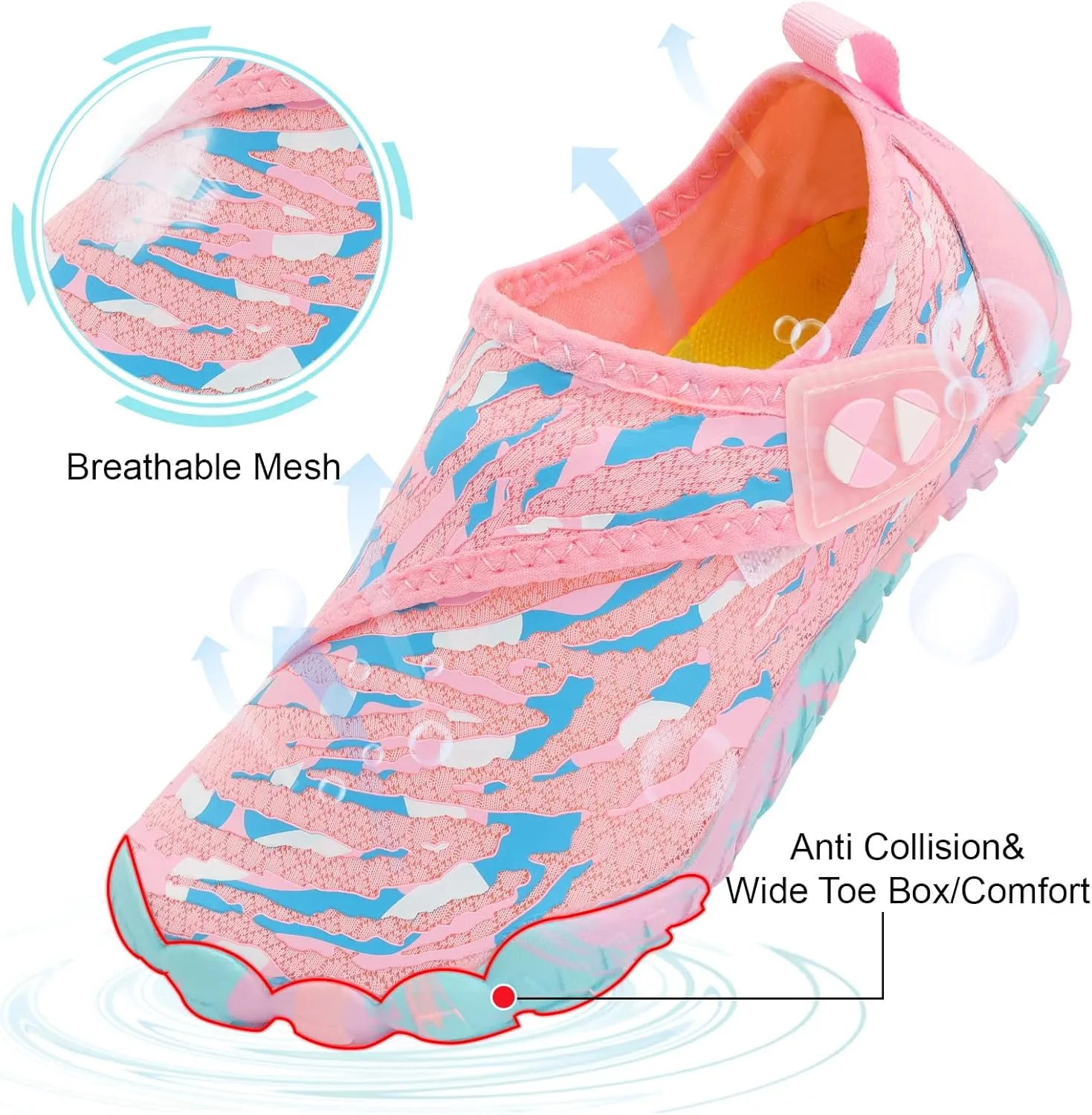 Centipede Demon Kids Water Shoes Girls Boys Quick Dry Aqua Shoes Barefoot Water Sneakers for Beach Swim Pool Boats Outdoor Water Sports Little/Big Kid