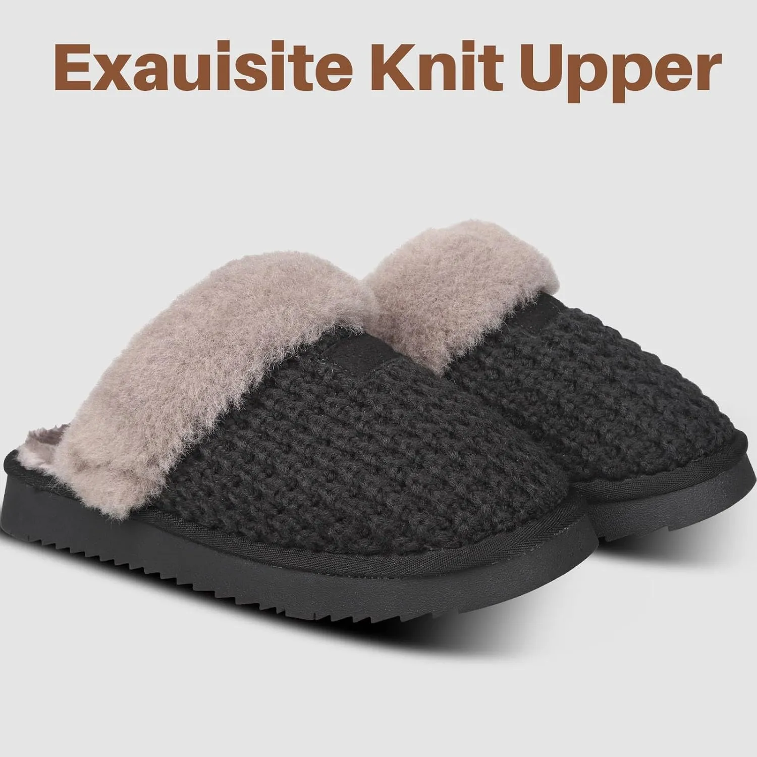 Cozy Knit Slippers for Women Womens Slippers Warm House Shoes Premium Quality Winter House Slippers Indoor/Outdoor