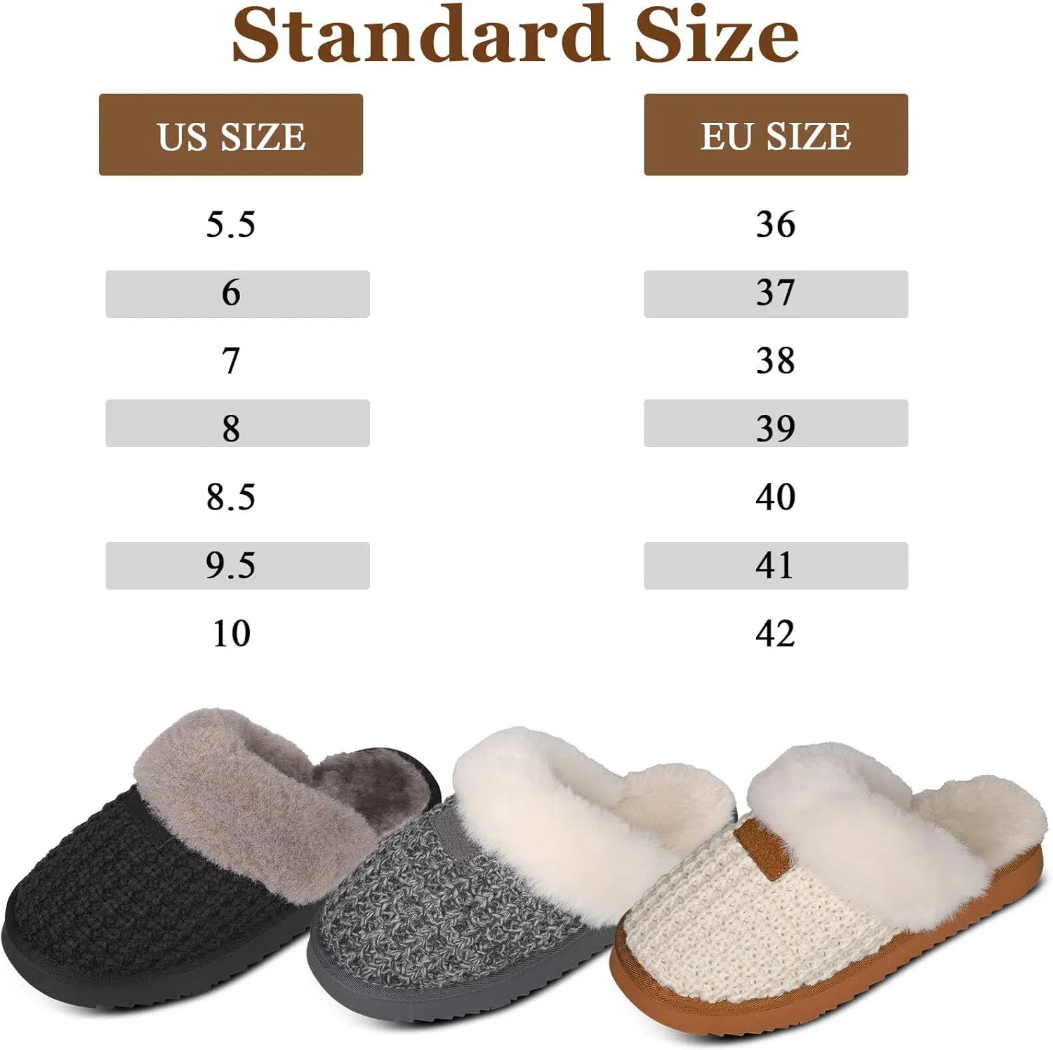 Cozy Knit Slippers for Women Womens Slippers Warm House Shoes Premium Quality Winter House Slippers Indoor/Outdoor