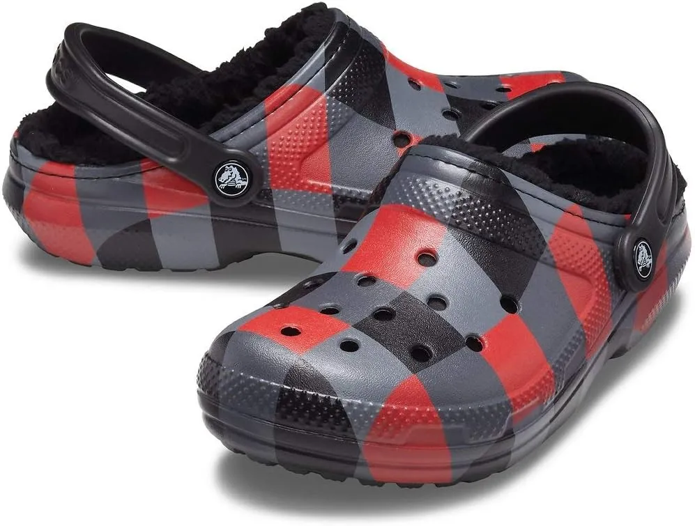 Crocs Men's and Women's Classic Lined Clog | Indoor and Outdoor Fuzzy Slipper