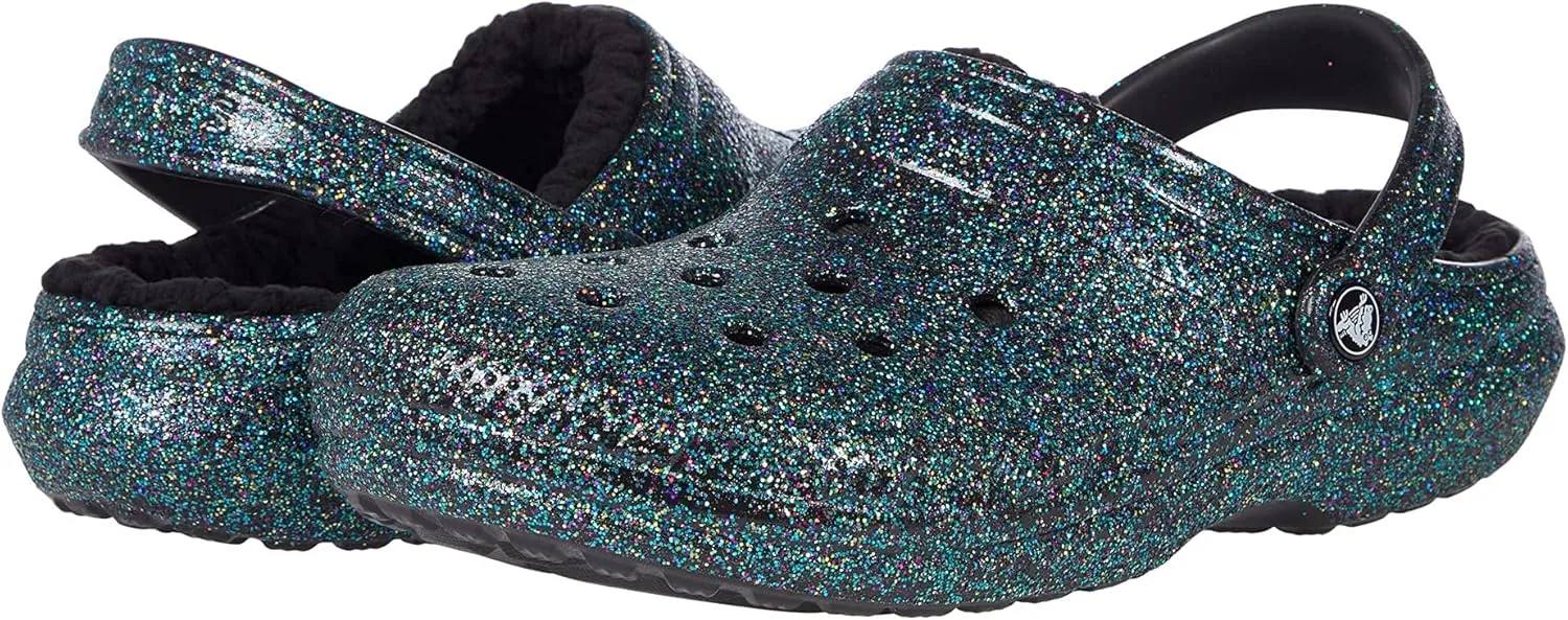 Crocs Unisex-Adult Classic Lined Glitter Clog