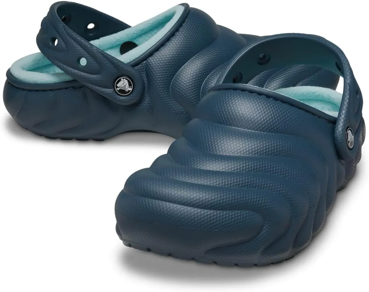 Crocs Unisex-Adult Classic Lined Overpuff & Geometric Clogs, Fuzzy House Slippers