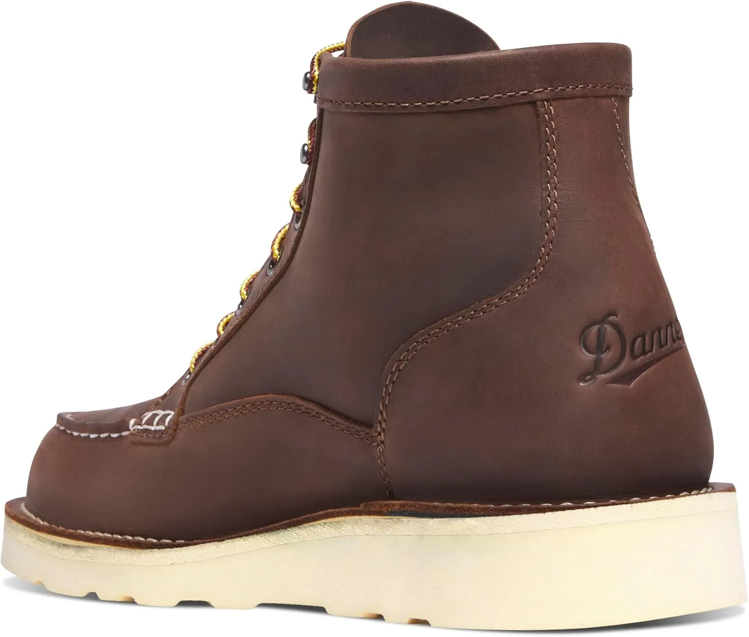 Danner 6” Bull Run Steel Toe Work Boots for Men - Oiled Full-Grain Leather with Non Slip Wedge Outsole and 3-Density Cushion Footbed, EH Resistant