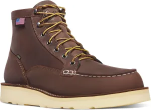Danner 6” Bull Run Steel Toe Work Boots for Men - Oiled Full-Grain Leather with Non Slip Wedge Outsole and 3-Density Cushion Footbed, EH Resistant