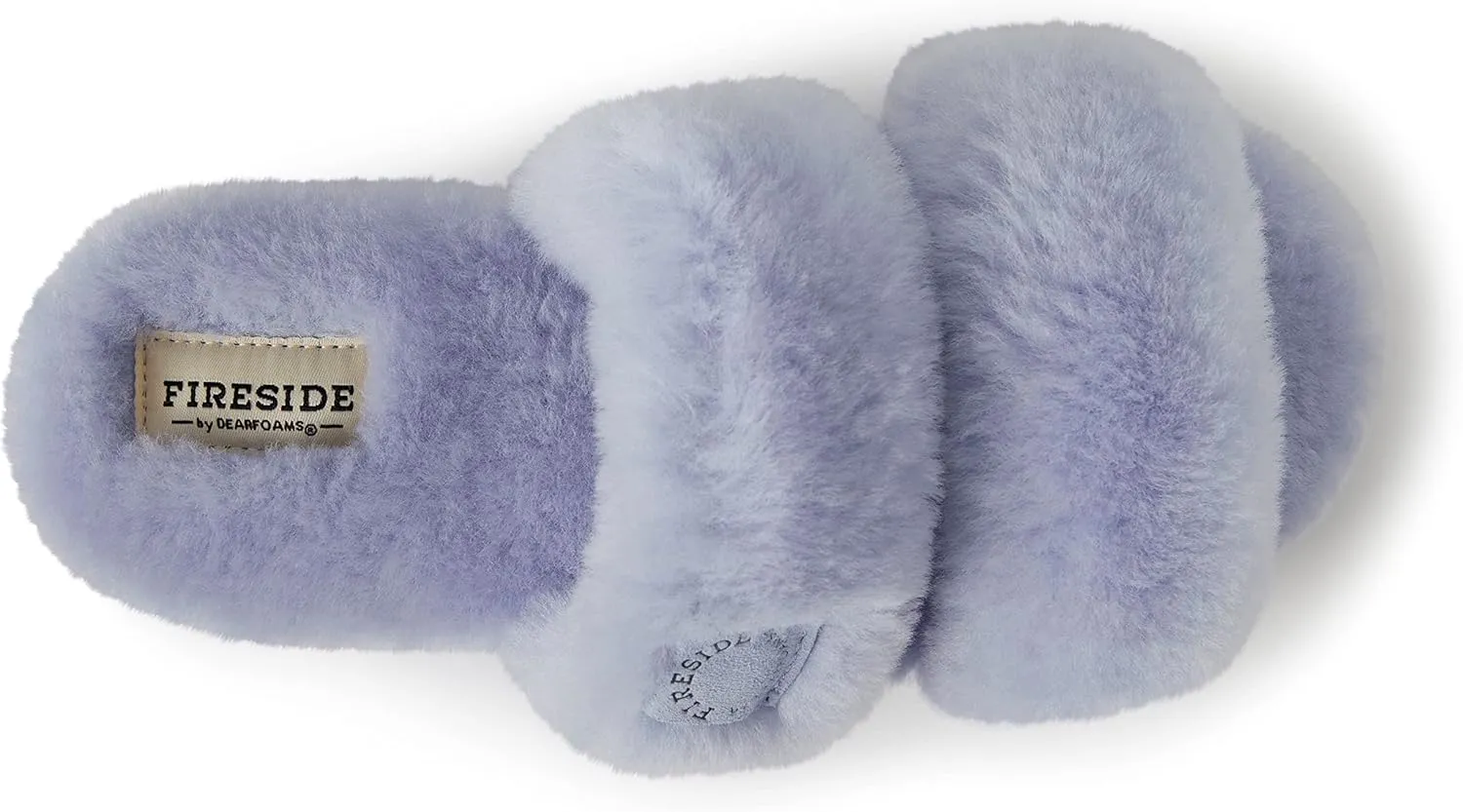 Dearfoams Women's Fireside Benalla All Over Shearling Double Band Easy On/Off Slide Slipper