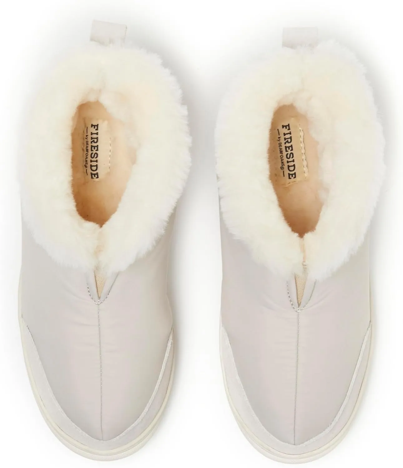 Dearfoams Women's Fireside Nylon Australian Shearling Water Resistant Après Winter Warm Up Bootie