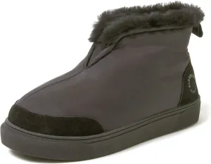 Dearfoams Women's Fireside Nylon Australian Shearling Water Resistant Après Winter Warm Up Bootie