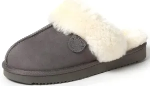 Dearfoams Women's Fireside Sydney Shearling Fur Indoor/Outdoor Scuff Slipper with Wide Widths