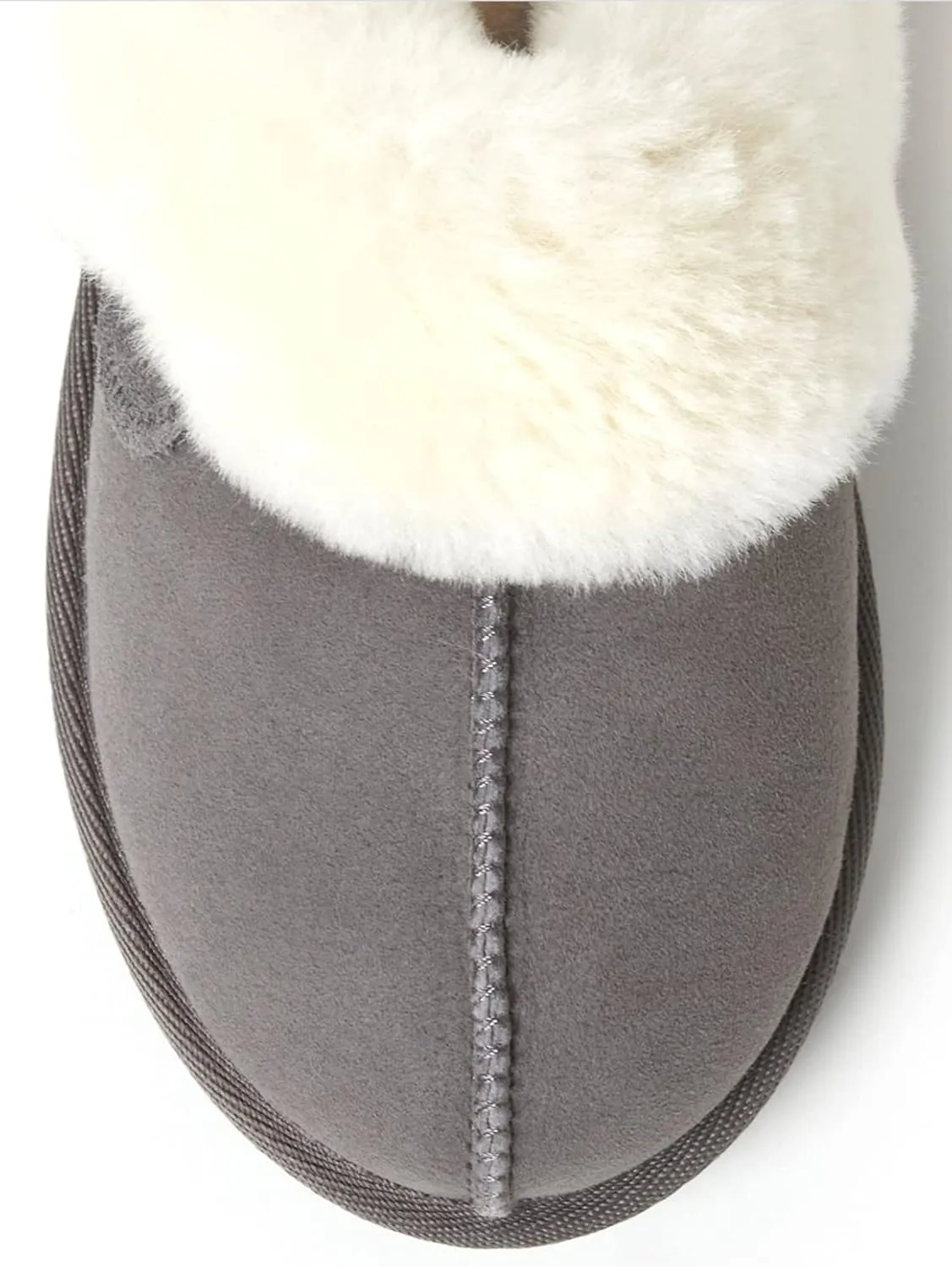 Dearfoams Women's Fireside Sydney Shearling Fur Indoor/Outdoor Scuff Slipper with Wide Widths