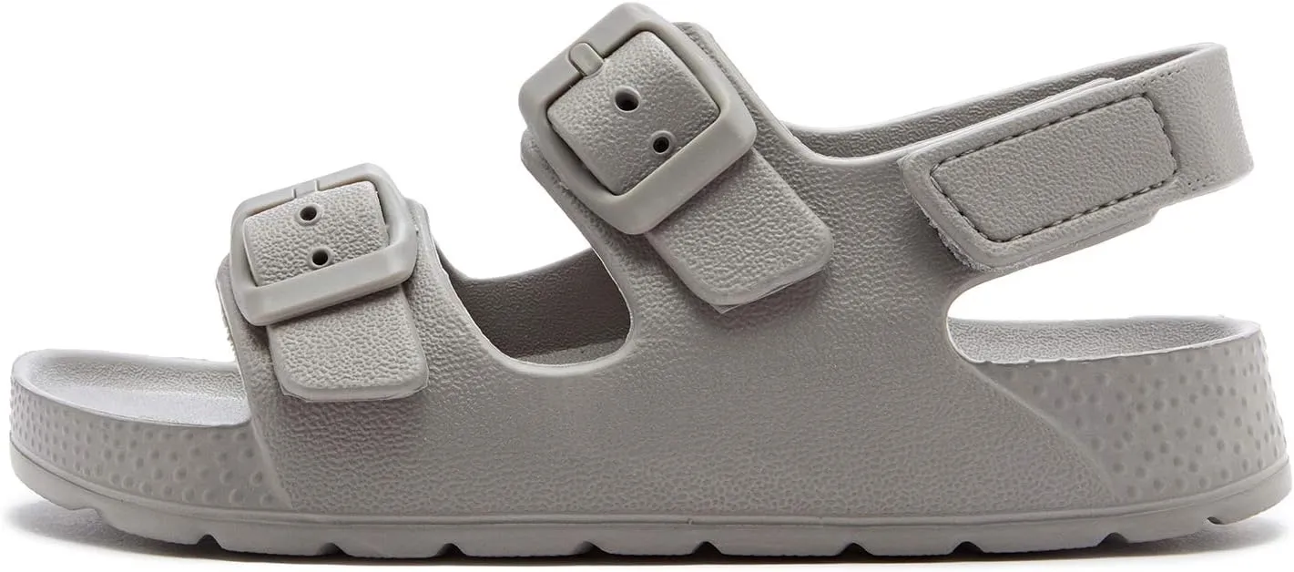 EasyStar Boys and Girls Lightweight Dual-Adjustable Sandal Buckles With Hook and Loop Heel Closure