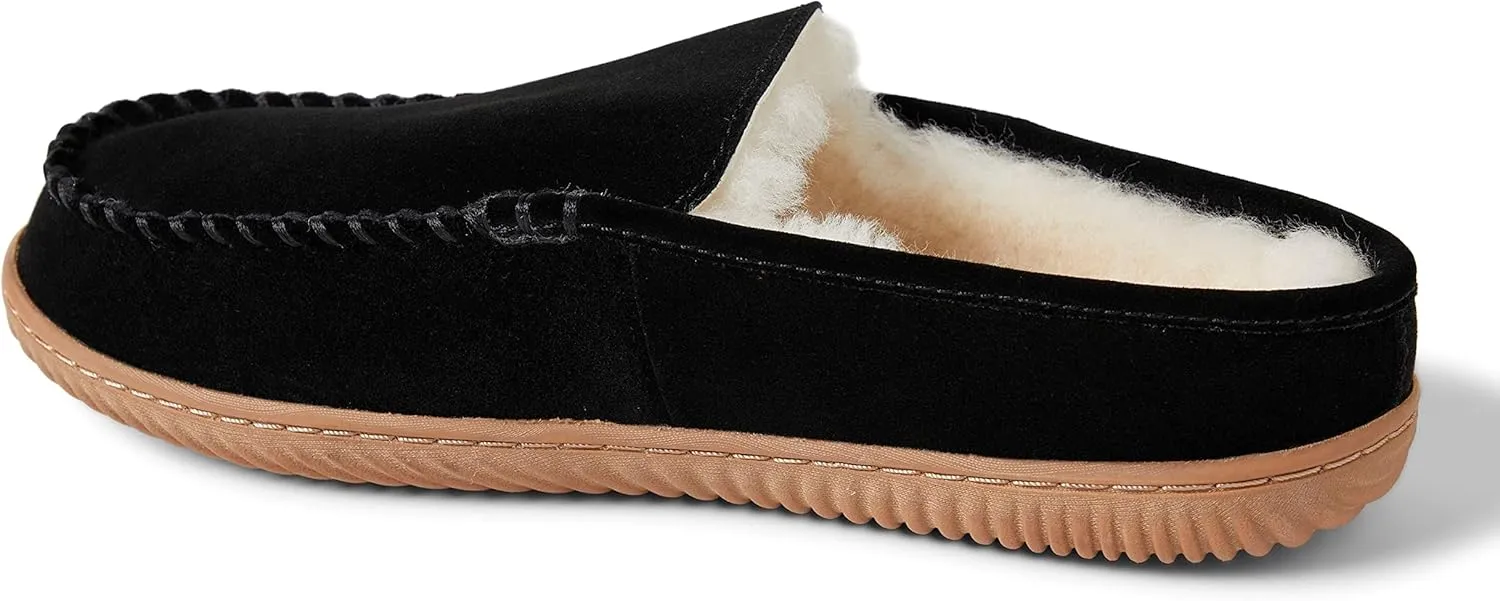 Fireside by Dearfoams Men's Gold Coast Shearling Indoor/Outdoor Scuff Slipper