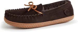 Fireside by Dearfoams Men's Nelson Bay Shearling Indoor/Outdoor Moccasin Slipper