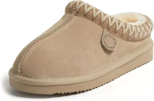 Fireside by Dearfoams Women's Greta Genuine Shearling Indoor Outdoor Clog