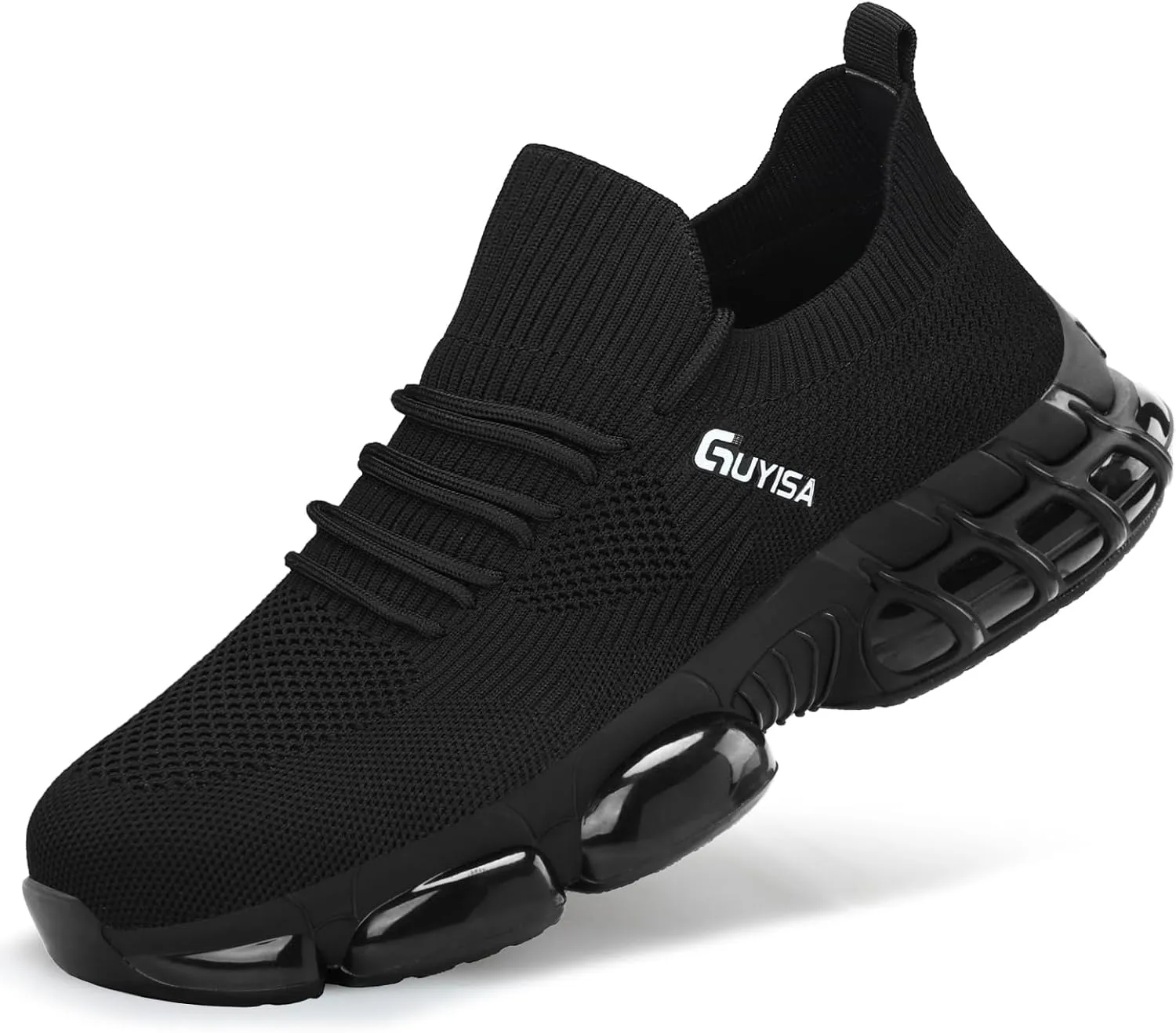 GLANOUDUN Steel Toe Shoes for Men Black Work Shoes Lightweight Safety Shoe for Men Indestructible Steel Toe Sneakers Industrial Construction Shoe Men's Work & Safety Footwear