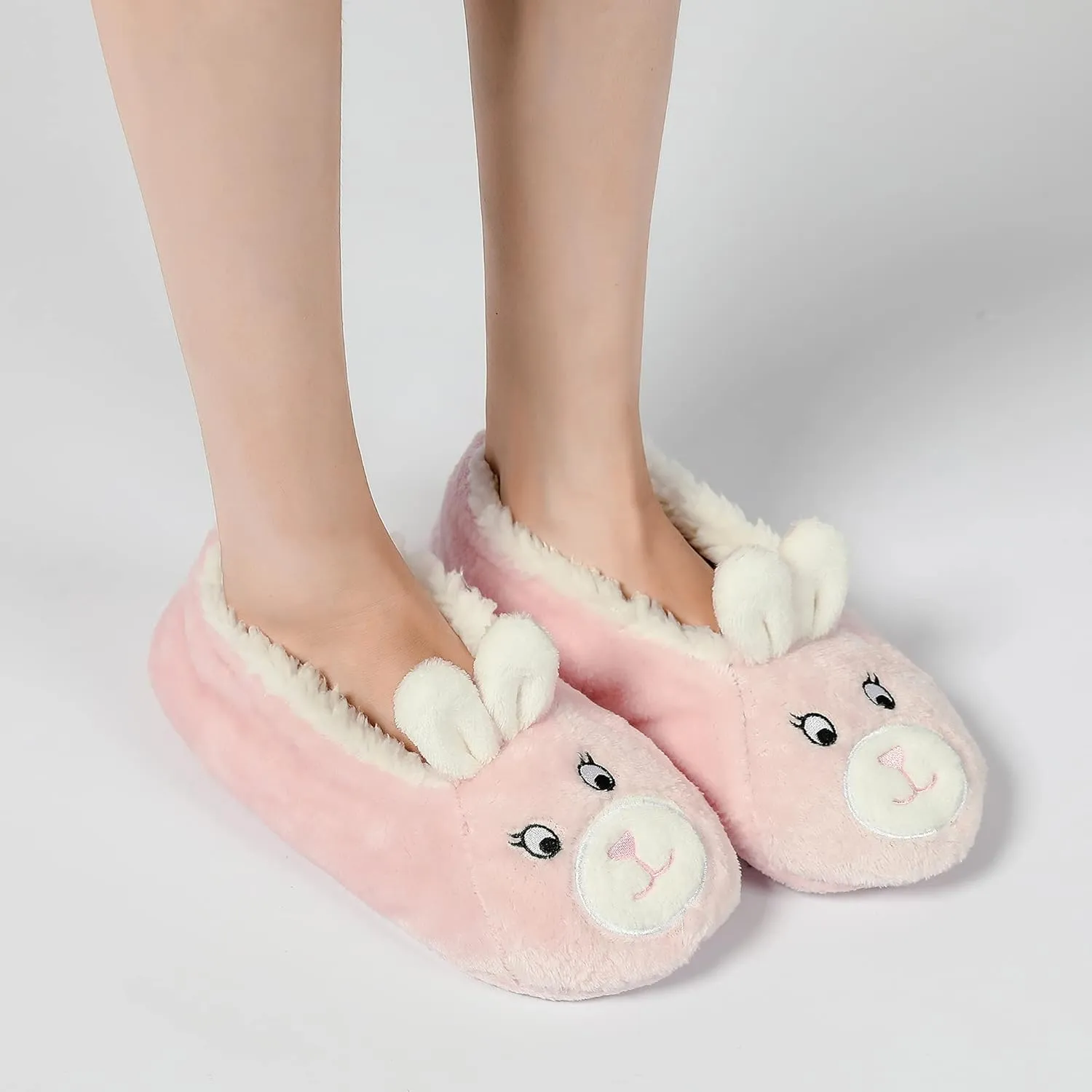 GLENMEARL Womens Warm Cozy and Lovely Animal Non-Skid Knit Home Floor Slippers Socks for Adults Girls