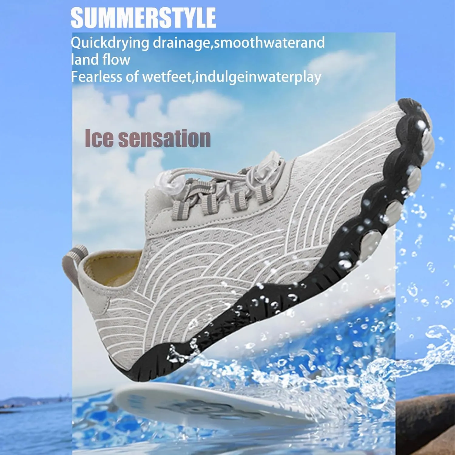 Grounding Shoes with Copper Hike Barefoot Shoes for Women Men Outdoor Soft Comfortable Wide Toe Box Minimalist Zero Drop Non-Slip Ultra-Light Trail Running Beach Water Shoe