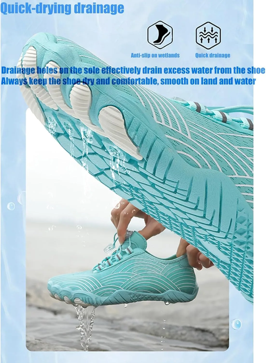 Grounding Shoes with Copper Hike Barefoot Shoes for Women Men Outdoor Soft Comfortable Wide Toe Box Minimalist Zero Drop Non-Slip Ultra-Light Trail Running Beach Water Shoe