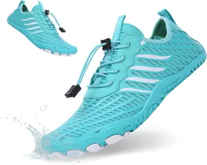 HiGropcore Water Shoes Men Women, Barefoot Wide Toe Box Beach Shoes, Quick Dry Breathable Swim Aqua Socks with Drainage