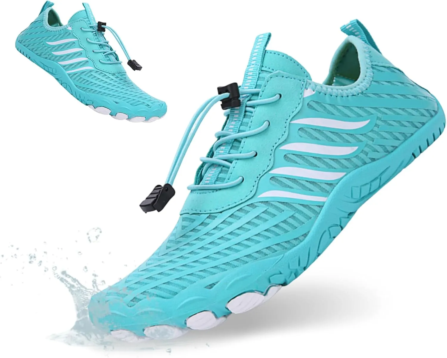 HiGropcore Water Shoes Men Women, Barefoot Wide Toe Box Beach Shoes, Quick Dry Breathable Swim Aqua Socks with Drainage