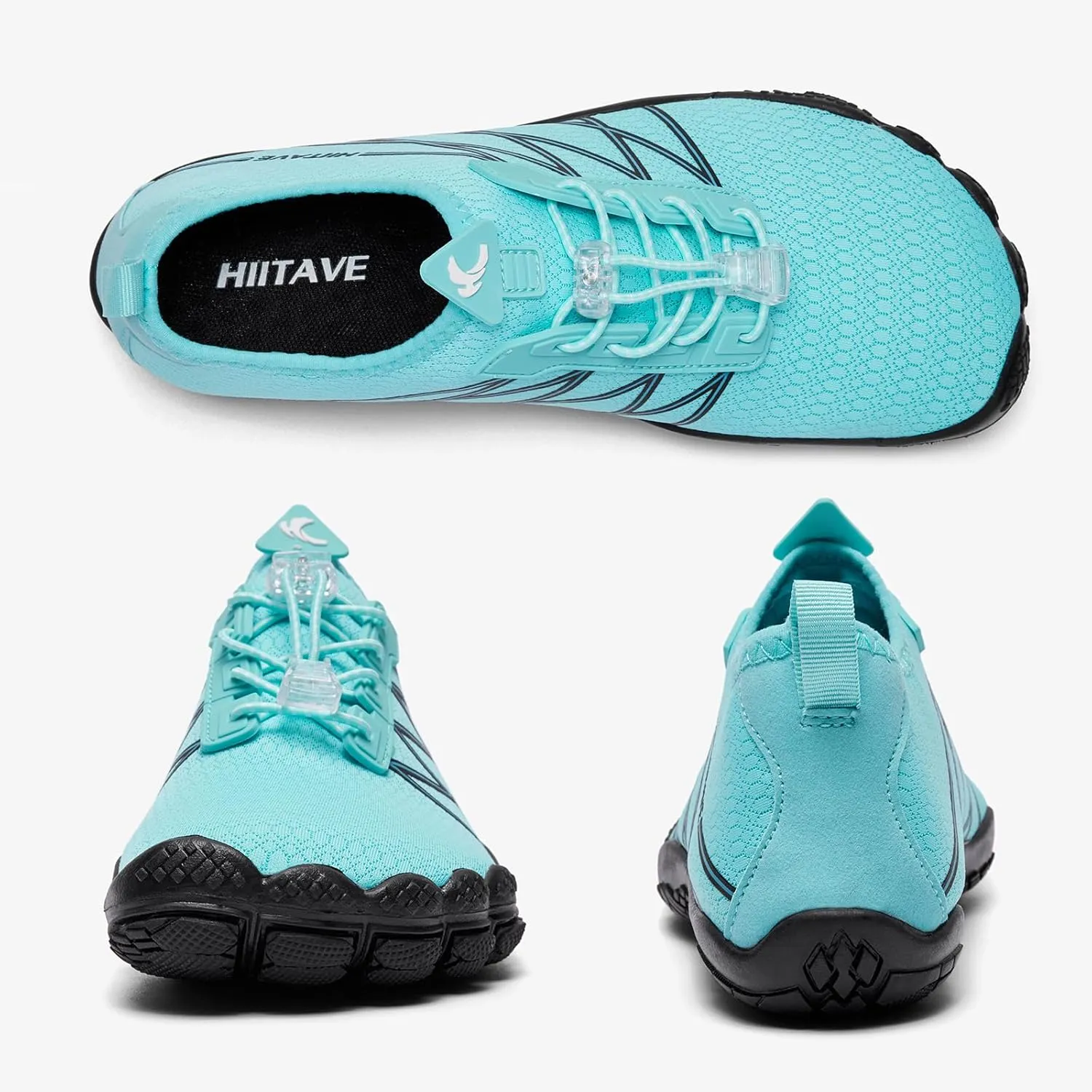 hiitave Womens Water Shoes Quick Dry Barefoot for Swim Diving Surf Aqua Sports Pool Beach Walking Yoga