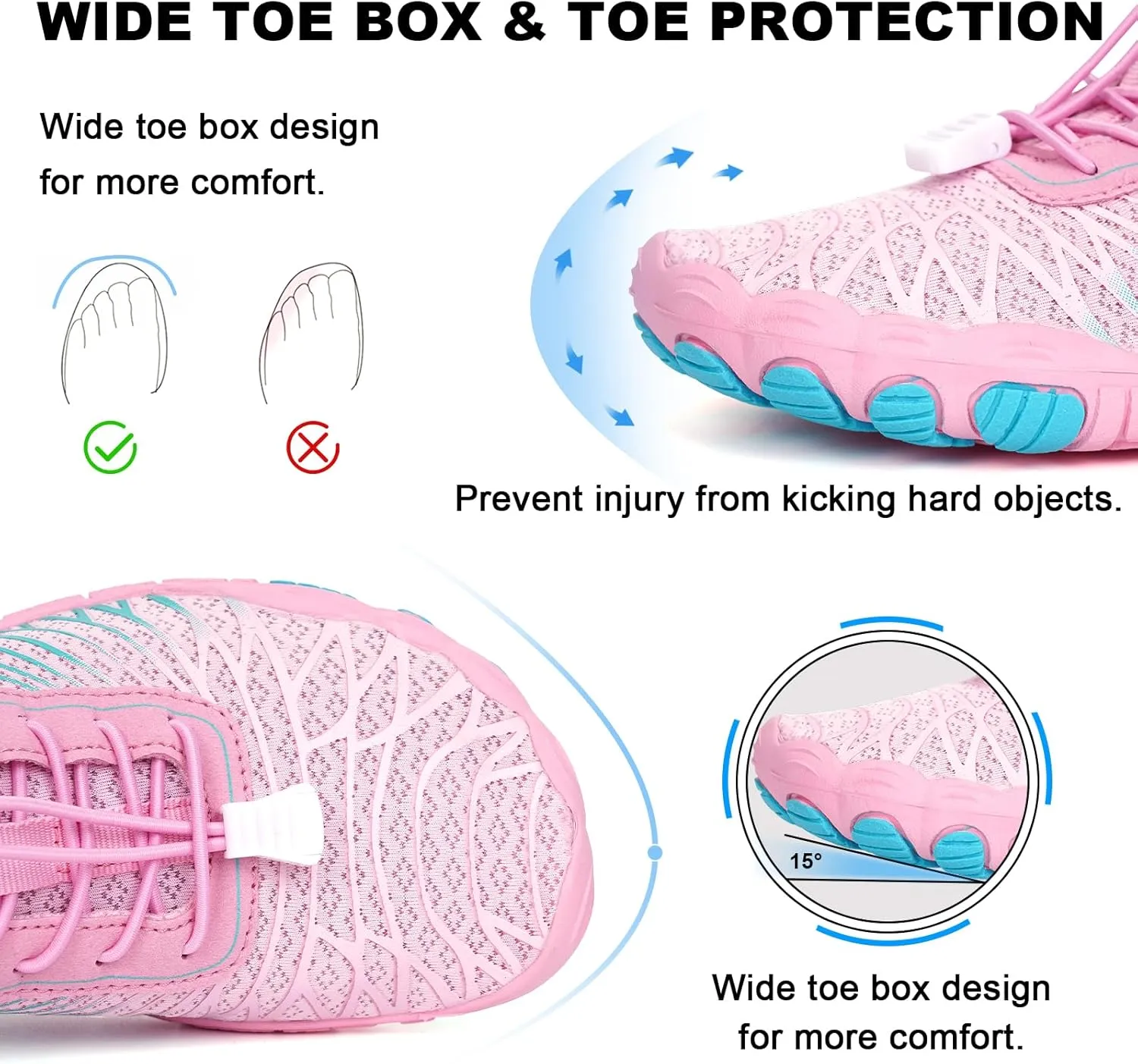 Hike Barefoot Shoes for Women Men Non-Slip Breathable Walking Shoes Wide Toe Box Comfortable Athletic Footwear