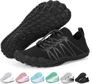 Hike Barefoot Shoes Women Men Footwear Wide Toe Quick-Dry Pro Barefoot Beach Swim Minimalist Grounding Shoes Breathable Non-Slip Grounded Footwear for Walking Kayaking Hiking Surfing