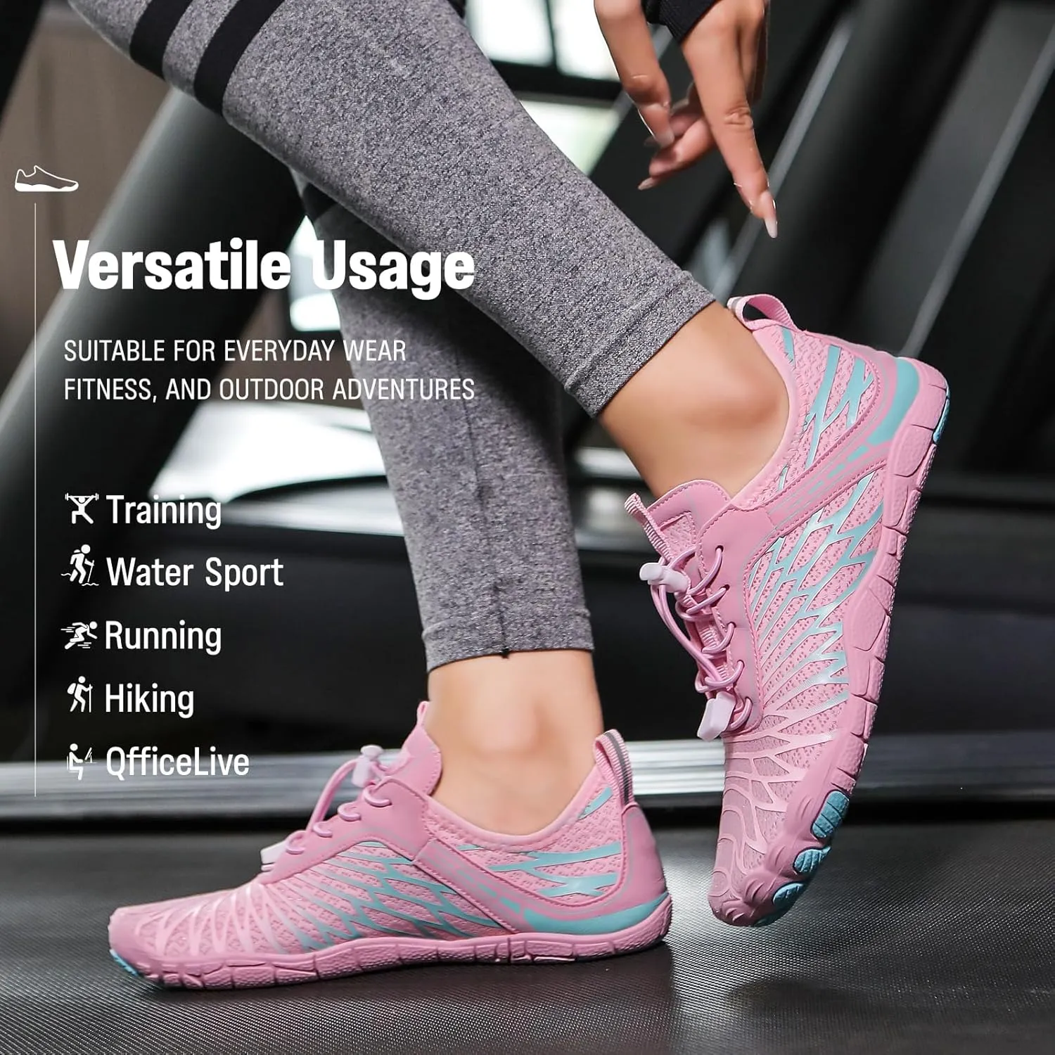 Hike Barefoot Shoes Womens Footwear,2025 New Barefoot Shoes for Women Mens,Healthy & Non-Slip Barefoot Vitality Shoe Women's Athletic Footwear,Wide Toe Box Water Shoe Swimming Hiking Walking