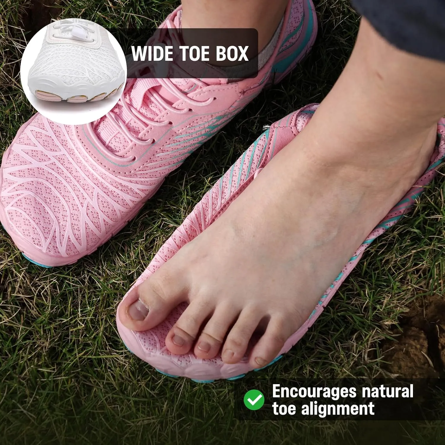 Hike Barefoot Shoes Womens Footwear,2025 New Barefoot Shoes for Women Mens,Healthy & Non-Slip Barefoot Vitality Shoe Women's Athletic Footwear,Wide Toe Box Water Shoe Swimming Hiking Walking