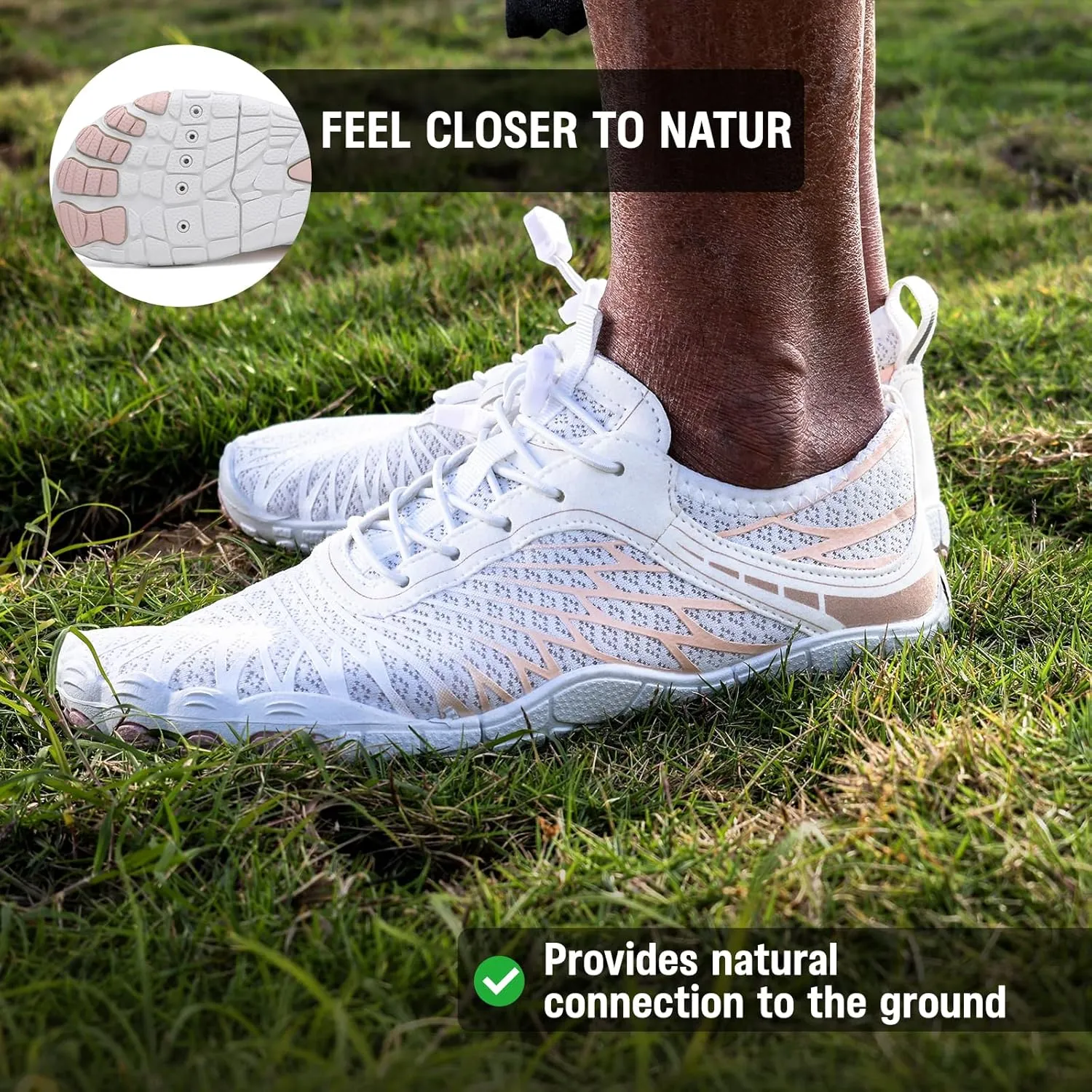 Hike Barefoot Shoes Womens Footwear,2025 New Barefoot Shoes for Women Mens,Healthy & Non-Slip Barefoot Vitality Shoe Women's Athletic Footwear,Wide Toe Box Water Shoe Swimming Hiking Walking