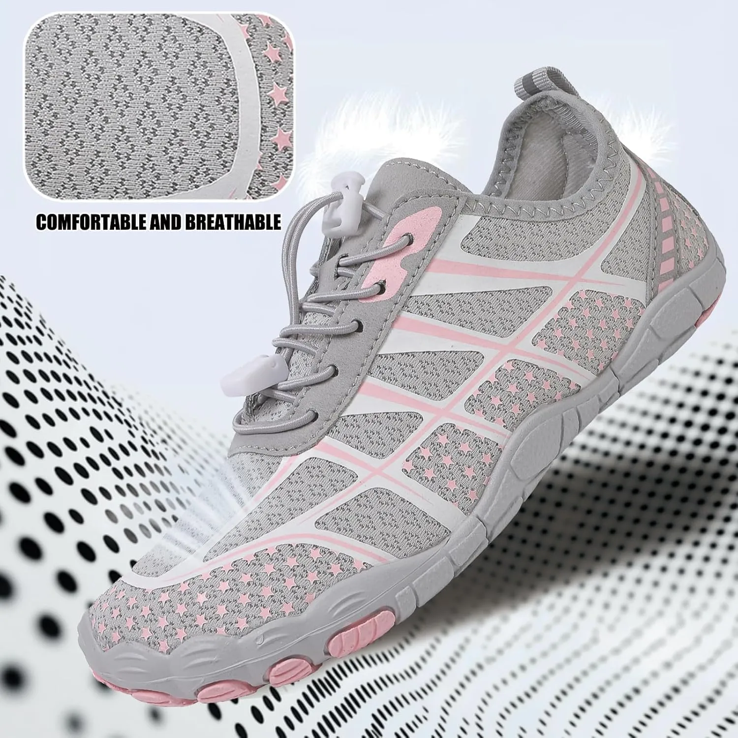Hike Barefoot Shoes Womens Men,Unisex Barefoot Water Shoes Breathable, Anti-Slip Hiking Footwear for Athletic Wide Toe Shoe Footwear for Hiking, Walking, Running, Yoga, and Water Sports