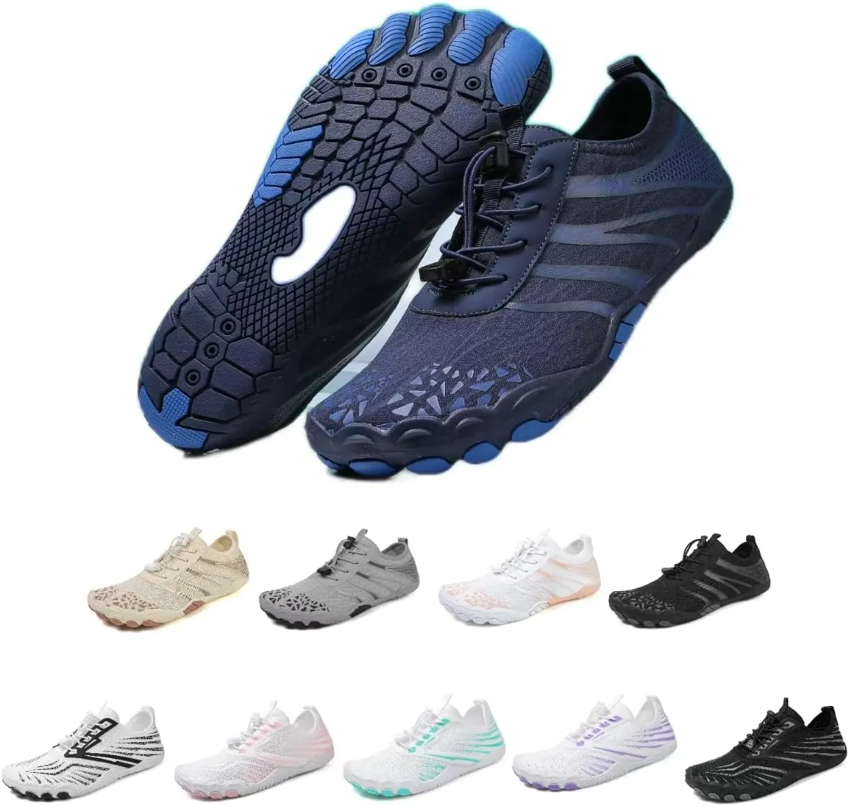 Hike Barefoot Shoes Womens,New Barefoot Footwear, Non-Slip Water Shoes,Breathable & Non-Slip Athletic Footwear,Wide Toe with Hike