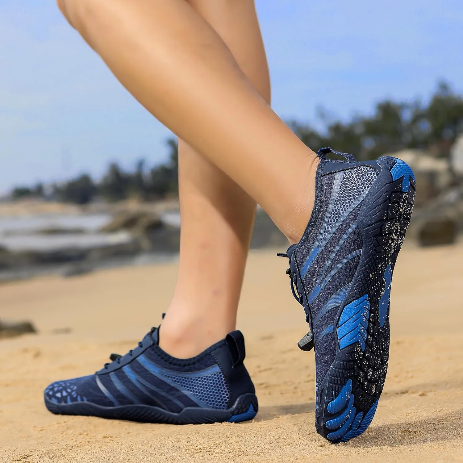 Hike Barefoot Shoes Womens,New Barefoot Footwear, Non-Slip Water Shoes,Breathable & Non-Slip Athletic Footwear,Wide Toe with Hike