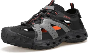 HUMTTO Men's Amphibious Closed Toe Hiking Sandals Quick-Dry Water Shoes Non-Slip Athletic Adjustable Outdoor Fisherman Beach Summer Walking Travel Shoe