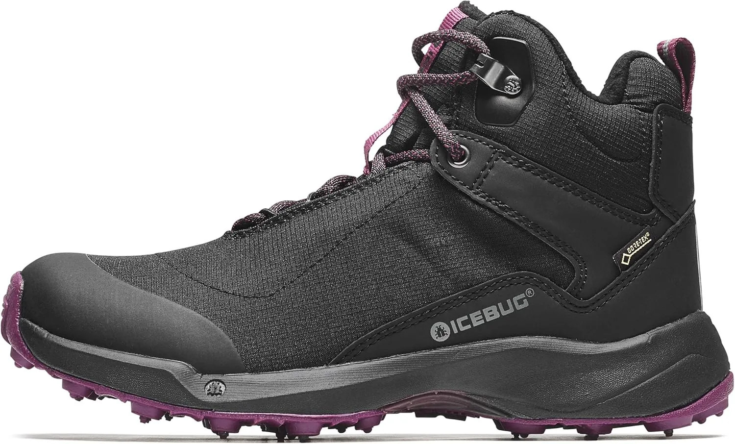 Icebug Womens Pace3 BUGrip GTX Hiking Boot with Carbide Studded Traction Sole